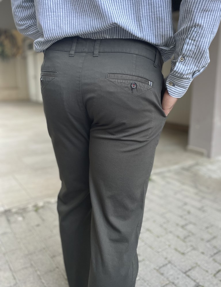 Dynamo ανδρικό χακί παντελόνι υφασμάτινο Chinos M1315L φωτογραφία